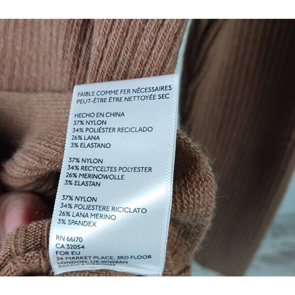 Ett:twa By Anthropologie SZ L Amrita Merino Blend V-Neck Long Ribbed Sweater - Picture 8 of 8